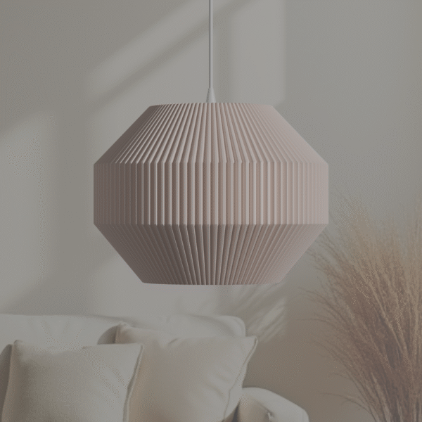Large Minimalistic Pendant Light in Custom Colors – 40cm Designer Lampshade