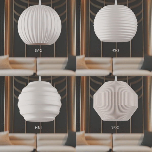Modern Cluster Pendant Lamp – 3D Printed Chandelier-Style Light Set of 7 Ø14/17/20 cm Many colors. - Image 4