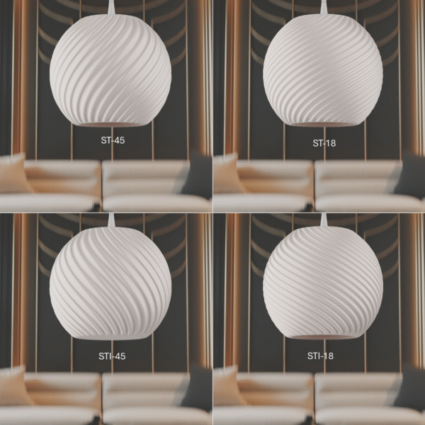 Modern Cluster Pendant Lamp – 3D Printed Chandelier-Style Light Set of 7 Ø14/17/20 cm Many colors. - Image 10