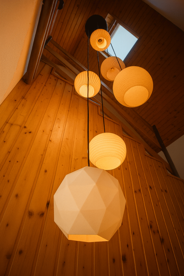 Minimalist 3D Printed Pendant Light – Circular Shape - 6 piece - Image 3