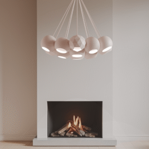 Modern Cluster Pendant Lamp – 3D Printed Chandelier-Style Light Set of 19 Spheres, Ø14/17/20 cm Many colors.