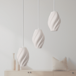 Minimalist Pendant Light for 3 Bulbs Adjustable Cable\ Many colors