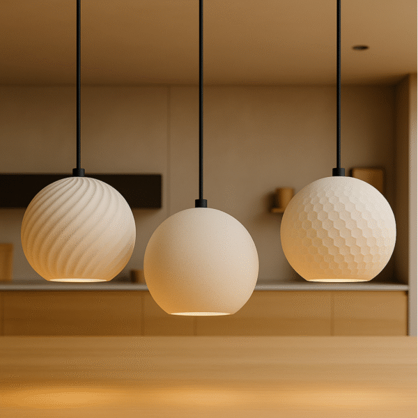 Minimalist 3D Printed Pendant Light – V or line Shape - Image 4