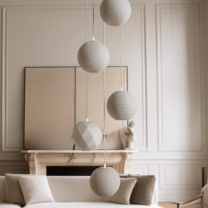 Minimalist 3D Printed Pendant Light – Circular Shape - 6 piece