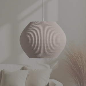 Large Ridged Pendant Light – Modern Scandinavian Ceiling Lamp – Minimalist Lighting in Custom Colors – 40cm Designer Lampshade