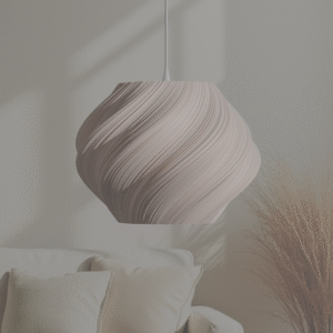 Large Seashell Pendant Light – Modern Scandinavian Ceiling Lamp – Minimalist Lighting in Custom Colors – 40cm Designer Lampshade