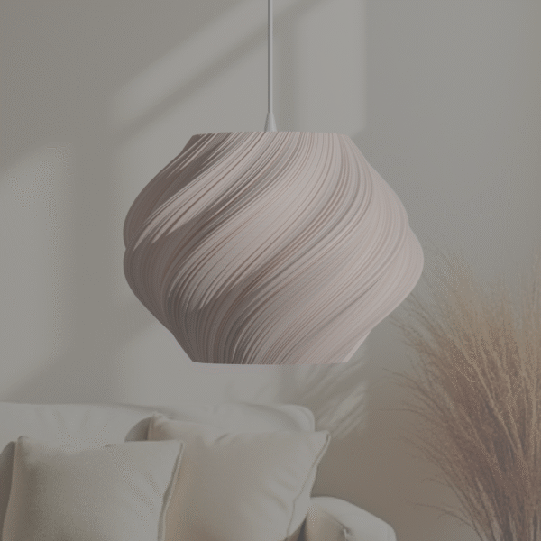 Large Seashell Pendant Light – Modern Scandinavian Ceiling Lamp – Minimalist Lighting in Custom Colors – 40cm Designer Lampshade