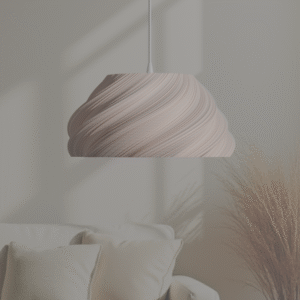 Large Seashell Pendant Light – Modern Scandinavian Ceiling Lamp – Minimalist Lighting in Custom Colors – 40cm Designer Lampshade