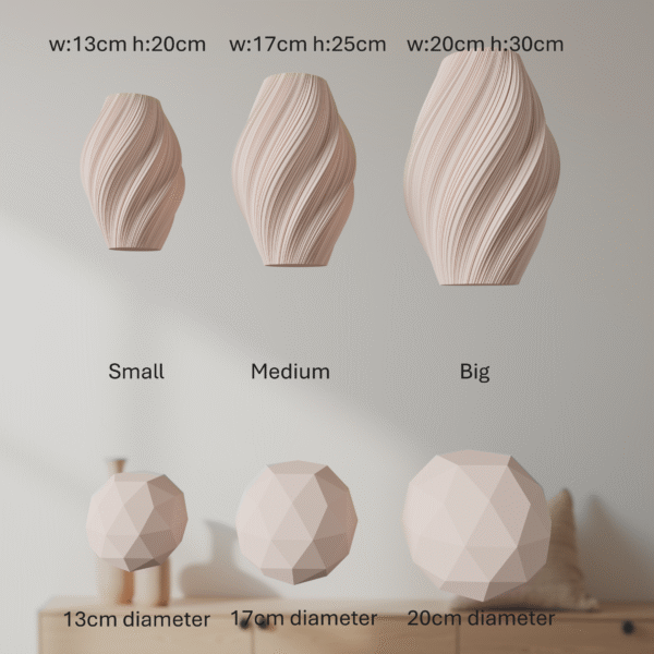 Minimalist 3D Printed Pendant Light – Scandinavian Style Hanging Lamp – Ceiling Light for 3 Bulbs – Adjustable Cable – Many colors - Image 2