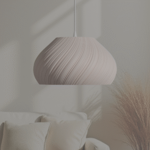 Large Organic shape Pendant Light – Modern Scandinavian Ceiling Lamp – Minimalist Lighting in Custom Colors – 40cm Designer Lampshade