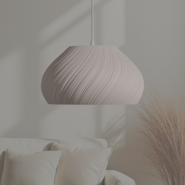 Large Organic shape Pendant Light – Modern Scandinavian Ceiling Lamp – Minimalist Lighting in Custom Colors – 40cm Designer Lampshade