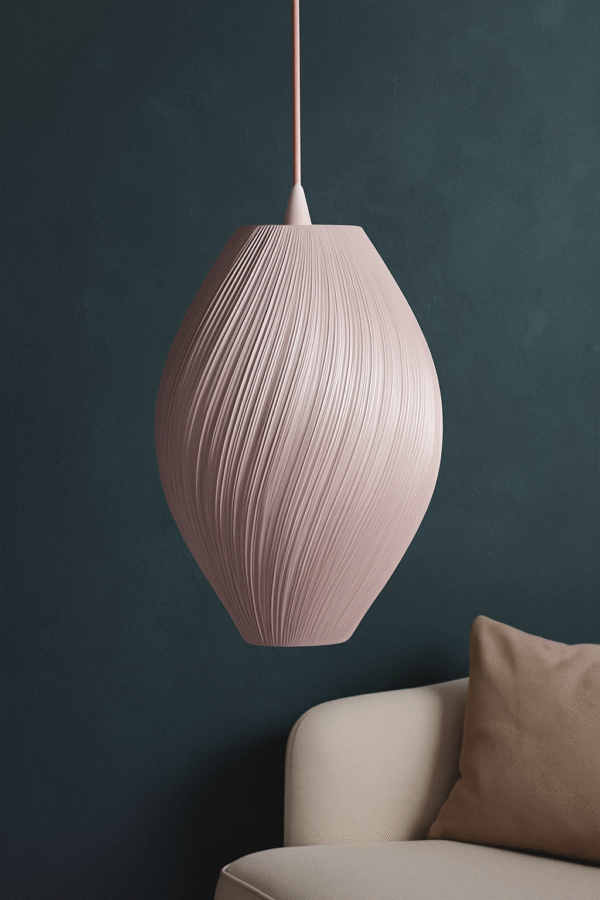Large 47cm Sea shell Pendant Lamp – Sculptural Light - Image 3